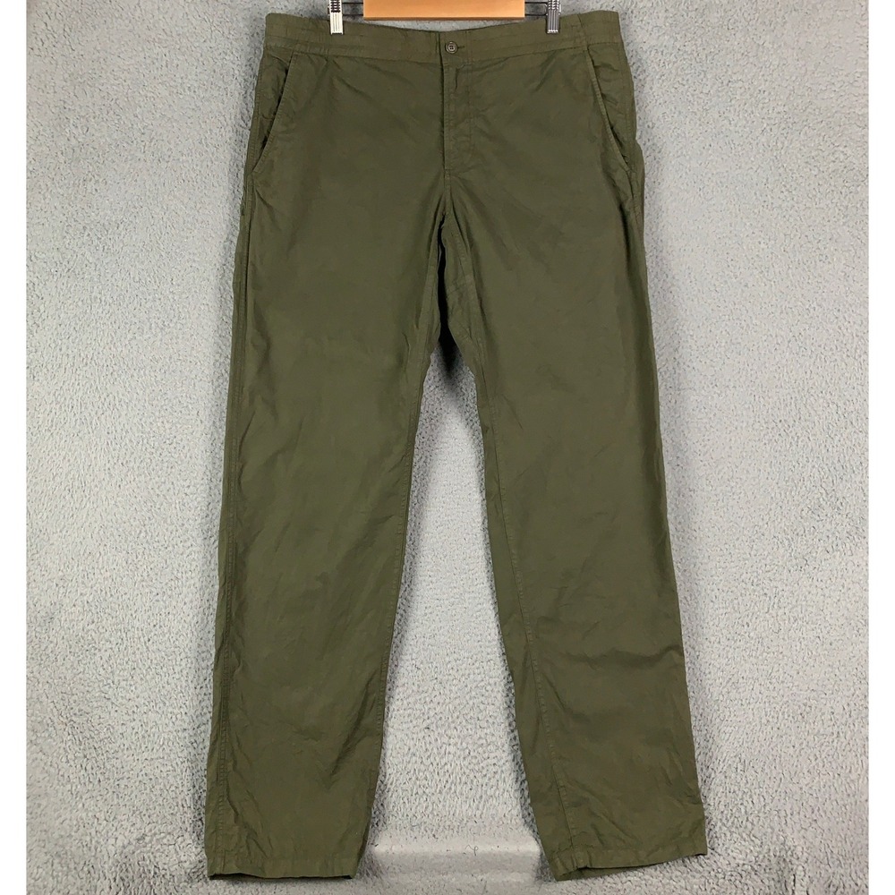 A.P.C. Chuck Trousers Men 54 XXL Army Green Casual Elastic Waist Cotton Straight